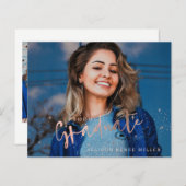 Begroting Afstuderen 2 foto's Uitnodiging Afstuder (Voorkant / Achterkant)