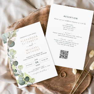 Begroting allemaal in één eucalyptus QR-code bruil