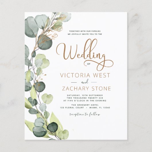 Begroting allemaal in één eucalyptus QR-code bruil (Voorkant)