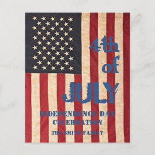 BEGROTING Amerikaanse vlag 4e van de uitnodiging v Flyer