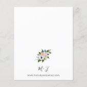 Begroting Anemone White Floral Wedding Flyer (Achterkant)
