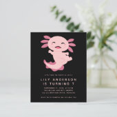 Begroting Axolotl Kind Birthday Party Invitation (Staand voorkant)