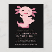 Begroting Axolotl Kind Birthday Party Invitation (Voorkant)