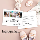 Begroting baby shower 3 foto's dank u uw kaart