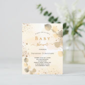 Begroting Baby shower eucalyptus glitter gouden he (Staand voorkant)