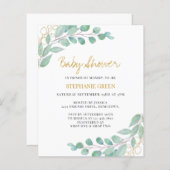 Begroting Baby shower Eucalyptus Greenery (Voorkant / Achterkant)