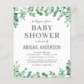 Begroting Baby shower Eucalyptus Greenery (Voorkant)