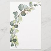 Begroting Baby shower Greenery Eucalyptus Invitati (Achterkant)