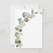 Begroting Baby shower Greenery Eucalyptus Invitati Kaart (Achterkant)