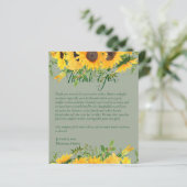 BEGROTING Bedankt U Funeral Herdenkingskaart Sjabl (Staand voorkant)