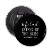 BEGROTING Bestman Groomsmen geeft zwart wit Button Flesopener (Voorkant)