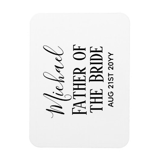 BEGROTING Bestman Groomsmen geeft zwart wit Magneet (Verticaal)