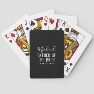 BEGROTING Bestman Groomsmen geeft zwart wit Pokerkaarten