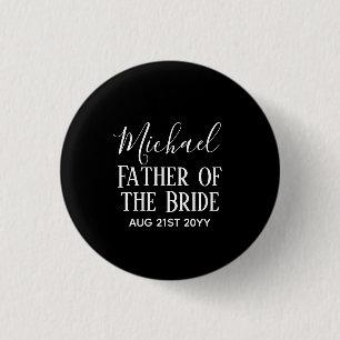 BEGROTING Bestman Groomsmen geeft zwart wit Ronde Button 3,2 Cm