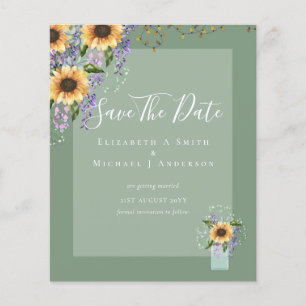 BEGROTING BEWAREN DATA Rustige Zonnebloemen Paars Flyer