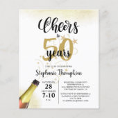 Begroting 'Birthday CHEERT' TOT # JAAR zwart goud (Voorkant)