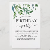 Begroting Birthday Party Spring Botanical Greenery (Voorkant / Achterkant)