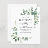 Begroting Birthday Party Spring Botanical Greenery (Voorkant / Achterkant)