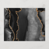 Begroting Black Agate 80th Birthday Save the Date (Achterkant)