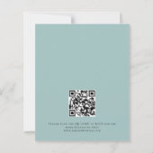 Begroting Blauwgroen Florals QR Code Weddenschap A (Achterkant)