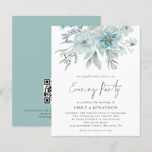 Begroting Blauwgroen Florals QR Code Weddenschap A