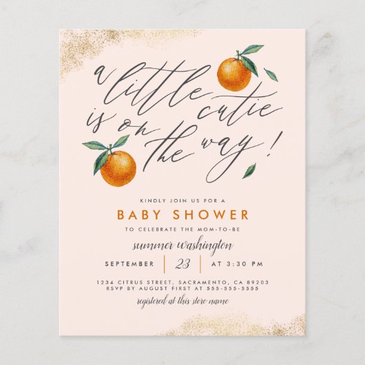 Begroting Blush Een kleine besneden Oranje Baby sh (Voorkant)