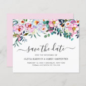 Begroting Blush Pink Eucalyptus Floral Save the Da (Voorkant / Achterkant)