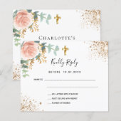 Begroting blush roze florale eucalyptus baptisme R (Voorkant / Achterkant)