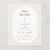 Begroting Boho Terracotta sparen de datum aankondi (Voorkant)