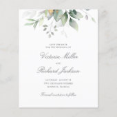 Begroting Botanical Gold Greenery Save the Date (Voorkant)