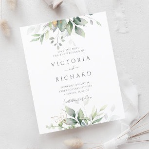 Begroting Botanical Gold Greenery Save the Date