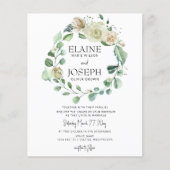 Begroting Botanical Neutral Floral Wedding Invitat (Voorkant)