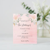 Begroting bruiloft bloesse roze sociale media (Staand voorkant)