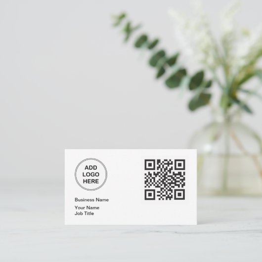 Begroting Business QR Code Visitekaartje Sjabloon (Staand voorkant)