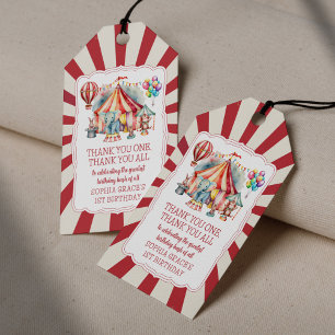 Begroting Carnival Circus Show & Dieren Birthday Cadeaulabel