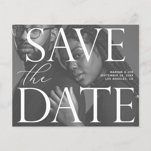 Begroting Chic Photo LG Save the Date B&W (Voorkant)
