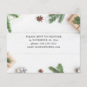 Begroting Cozy Rustic Pine verliest kerstfeest Flyer (Achterkant)