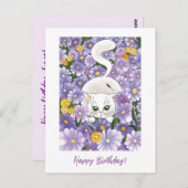 Begroting Curieuze kat geboortedag Kaart (Voorkant / Achterkant)