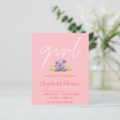 Begroting | Cute Waterverf Koala Baby shower Invit (Staand voorkant)