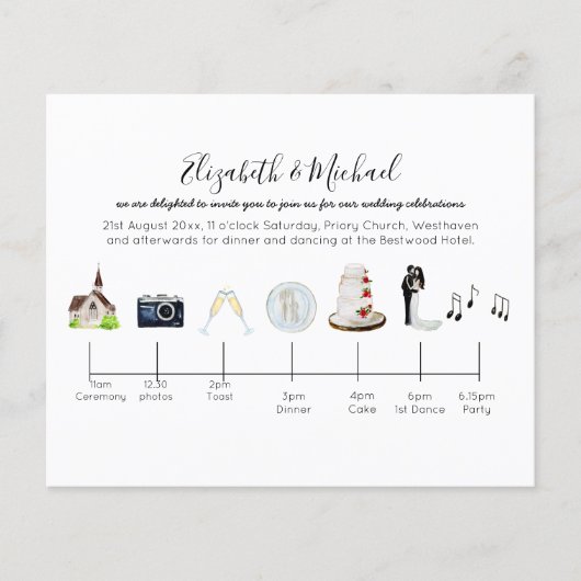 Begroting Dag van de Tijdlijn van het huwelijk Mod (Voorkant)