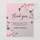 Begroting Dank u Funeral Cross Memorial Kaart (Voorkant)