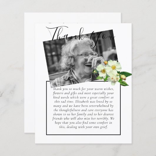 BEGROTING Dank u voor de begrafenis van een orbitu (Voorkant / Achterkant)