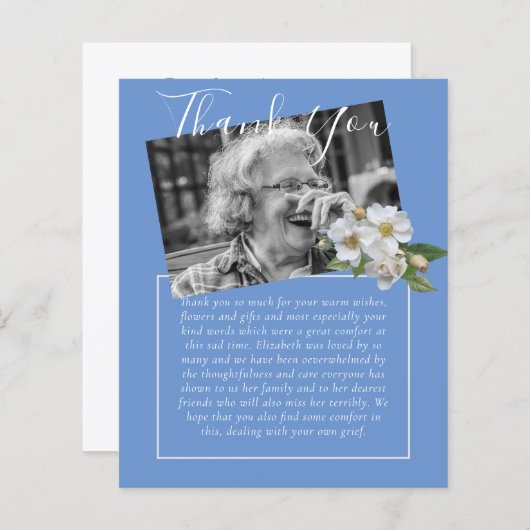 BEGROTING Dank u voor de begrafenis van een orbitu (Voorkant / Achterkant)