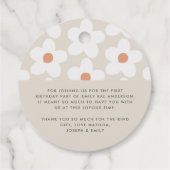 Begroting Dank u voor uw verjaardag, daisy terraco Bedankjes Labels (Achterkant)