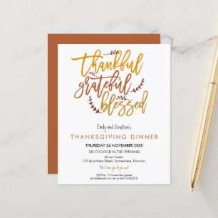 Begroting - dankbare vrijgezeten Thanksgiving