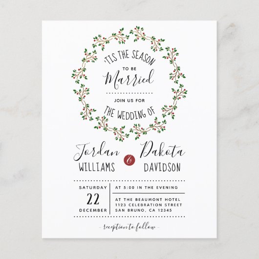 Begroting: dit is het seizoen | Kerstbruiloft (Voorkant)