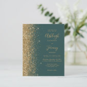 Begroting donkergroene gouden weddenschappen (Staand voorkant)