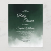 Begroting donkergroene moderne uitnodiging tot Bab (Voorkant)