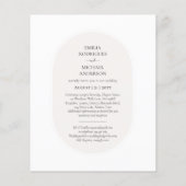 BEGROTING Dubbelzijdig BILINGUAL bruiloft wit beig (Achterkant)