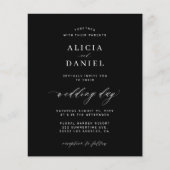 Begroting eenvoudige zwarte minimalistische script (Voorkant)